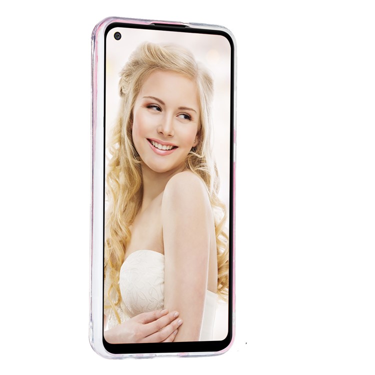 Pattern Printing Glitter Powder Quicksand TPU Back Case for Samsung Galaxy A11 (EU Version) - Blue Malanda-8