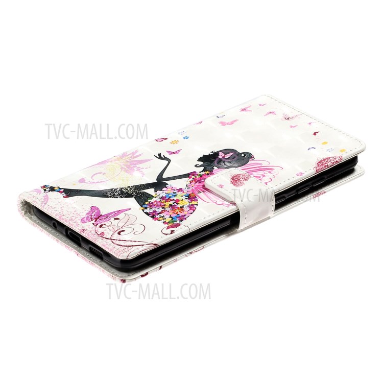 Pattern Printing Light Spot Decor Leather Case Stand Wallet Phone Cover for Samsung Galaxy S20 Plus - Beauty-4