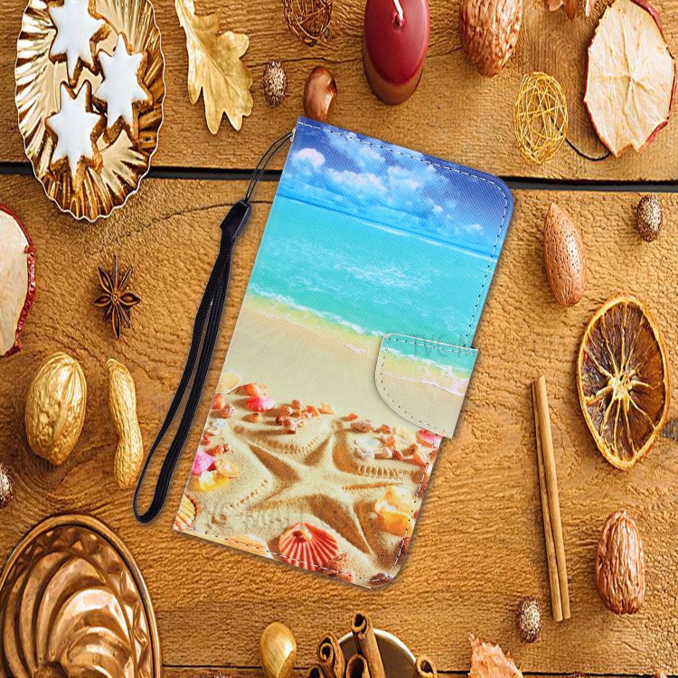 Pattern Printing Flip Leather Wallet Protective Case for Samsung Galaxy Note20 Ultra/Note20 Ultra 5G - Beach-8