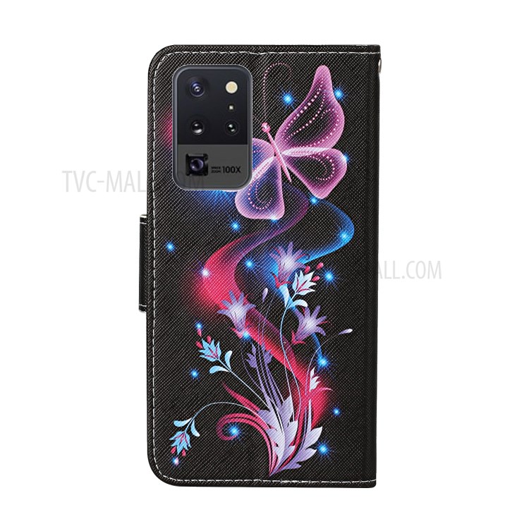 Pattern Printing Wallet Stand Leather Case for Samsung Galaxy Note20 Ultra/Note20 Ultra 5G - Luminous Butterfly-3