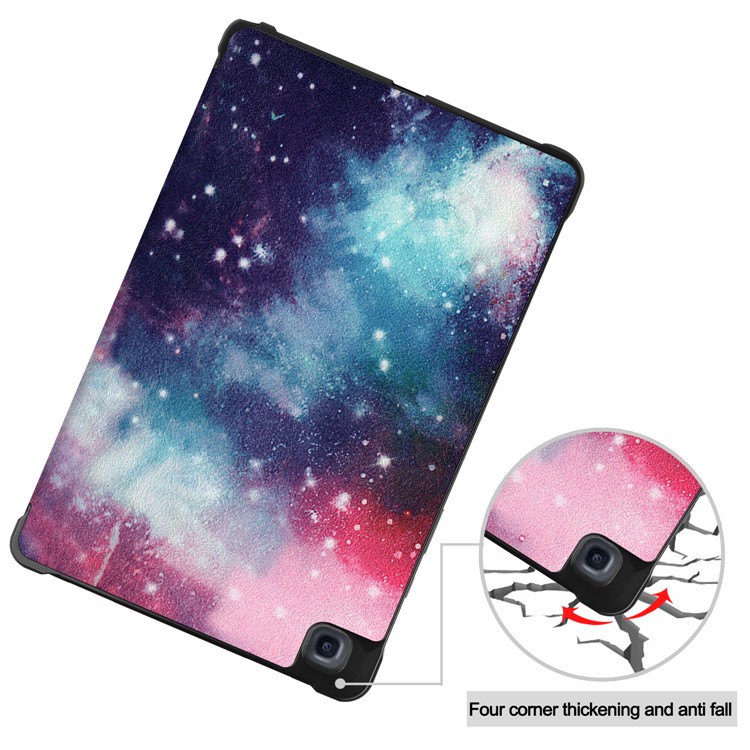 Печать с Образцом Smart Wake/Sleep Cover Case Case Для Samsung Galaxy Tab A7 10.4 (2020) T500 - Космос-7