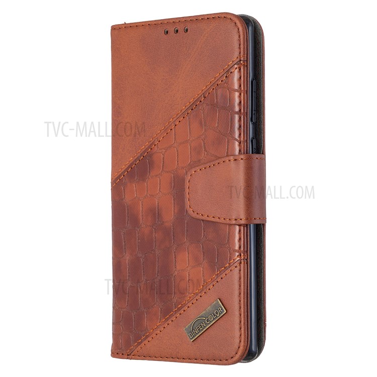 Crocodile Texture Assorted Color Leather Wallet Case for Samsung Galaxy Note 20 5G / Note 20 - Brown-4