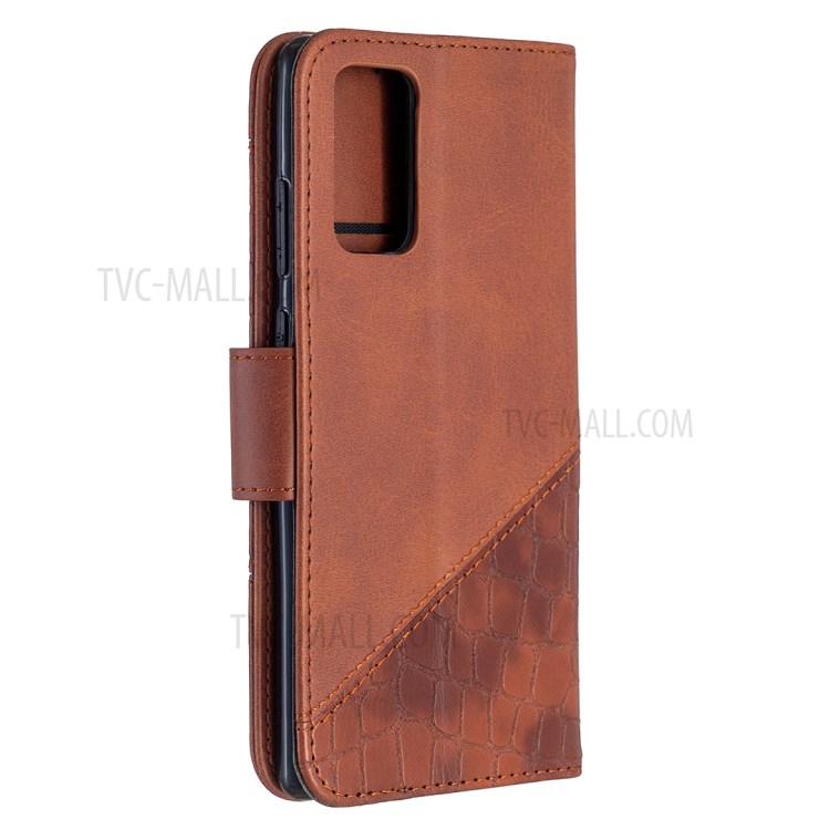 Crocodile Texture Assorted Color Leather Wallet Case for Samsung Galaxy Note 20 5G / Note 20 - Brown-5