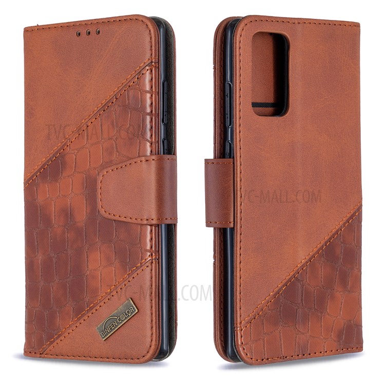 Crocodile Texture Assorted Color Leather Wallet Case for Samsung Galaxy Note 20 5G / Note 20 - Brown-6