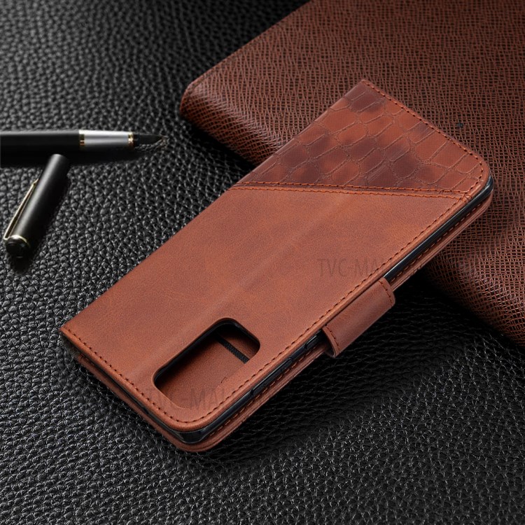 Crocodile Texture Assorted Color Leather Wallet Case for Samsung Galaxy Note 20 5G / Note 20 - Brown-8