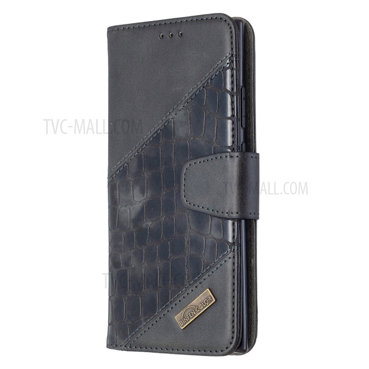 Assorted Color Crocodile Skin Leather Wallet Case for Samsung Galaxy Note20 Ultra / Note20 Ultra 5G - Black-4