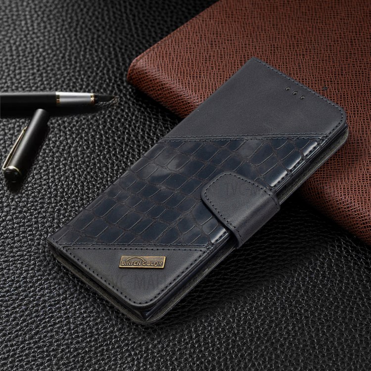 Assorted Color Crocodile Skin Leather Wallet Case for Samsung Galaxy Note20 Ultra / Note20 Ultra 5G - Black-7