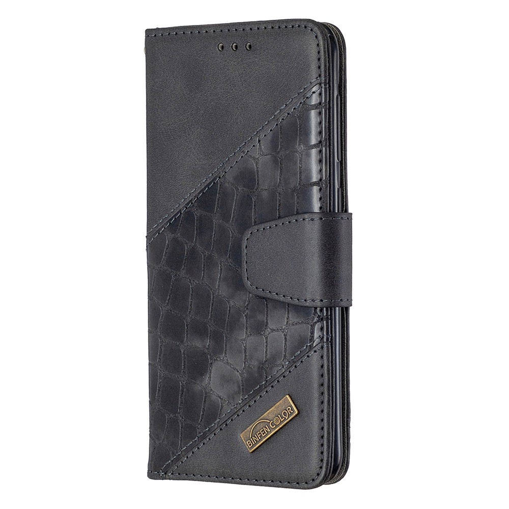 Assorted Color Crocodile Skin Leather Wallet Case for Samsung Galaxy A50 - Black-4