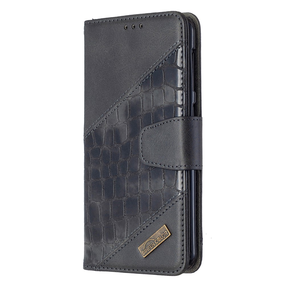 Assorted Color Crocodile Skin Leather Wallet Case for Samsung Galaxy A10 / M10 - Black-4