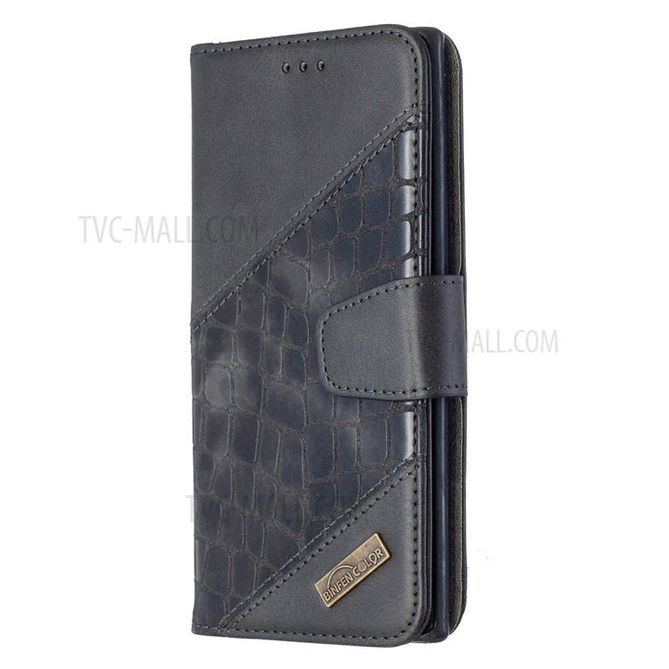 Assorted Color Crocodile Skin Leather Wallet Case for Samsung Galaxy Note 10 Plus / Note 10 Plus 5G - Black-4