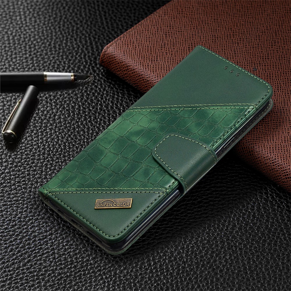 Crocodile Skin Assorted Color Style Leather Wallet Case for Samsung Galaxy S9+/S9 Plus - Green-7