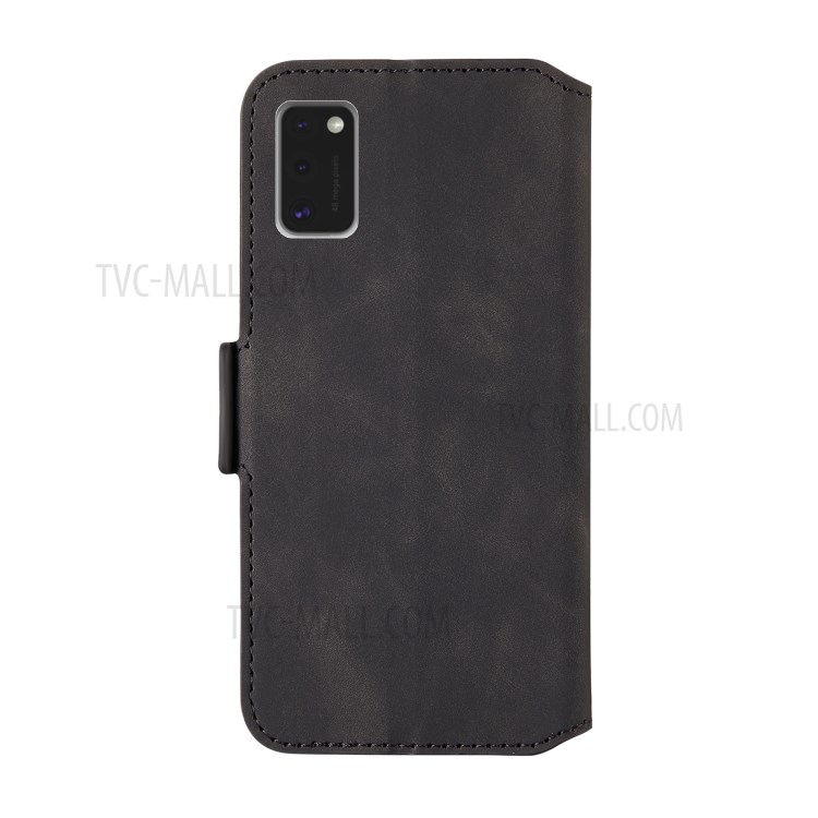 Splicing Frosted Leather Case Retro Style Phone Cover for Samsung Galaxy A41 (Global Version) - Black-5