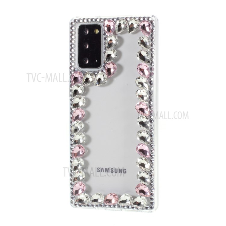 Crystal Rhinestone Decoration TPU Cover for Samsung Galaxy Note 20/Note 20 5G - Pink-2