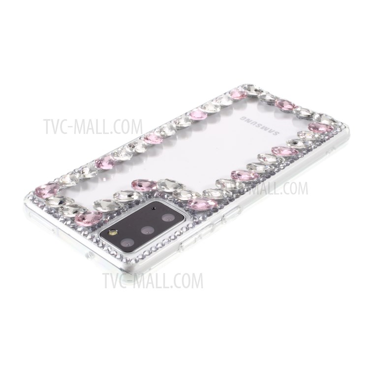 Crystal Rhinestone Decoration TPU Cover for Samsung Galaxy Note 20/Note 20 5G - Pink-7