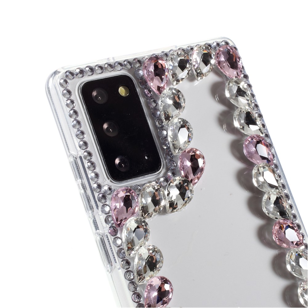 Crystal Rhinestone Decoration TPU Case for Samsung Galaxy Note20 Ultra/Note20 Ultra 5G - Pink-4