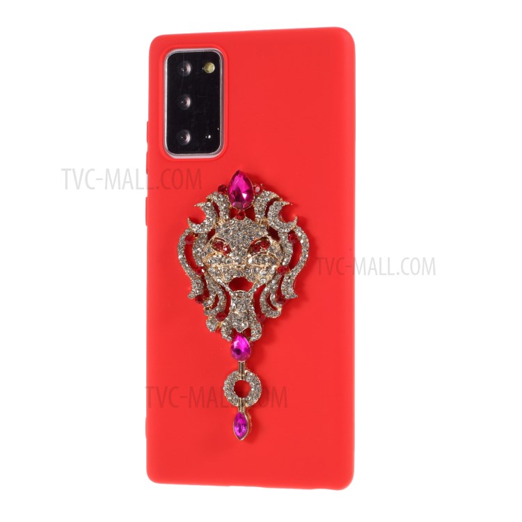 Rhinestone Decoration TPU Case for Samsung Galaxy Note20/Note20 5G - Red-2