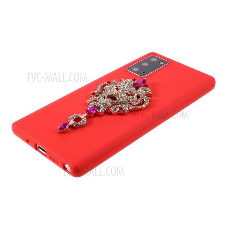Rhinestone Decoration TPU Case for Samsung Galaxy Note20/Note20 5G - Red-4