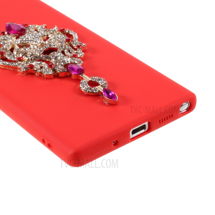 Rhinestone Decoration TPU Phone Case for Samsung Galaxy Note20 Ultra/Note20 Ultra 5G - Red-5