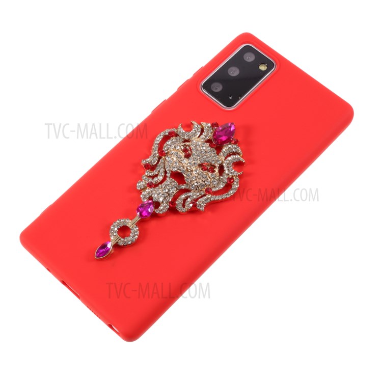 Rhinestone Decoration TPU Phone Case for Samsung Galaxy Note20 Ultra/Note20 Ultra 5G - Red-7