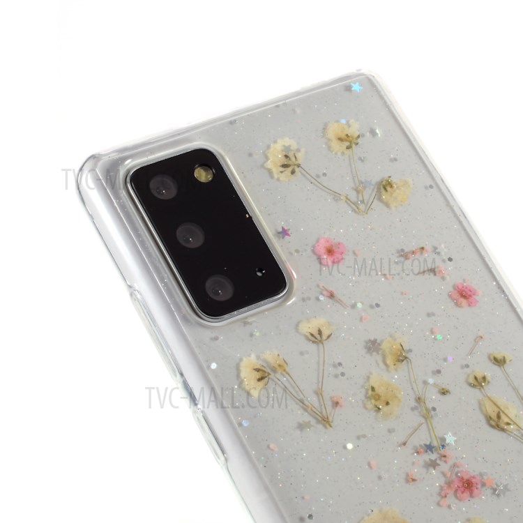 Flower Pattern Epoxy TPU Case for Samsung Galaxy Note20/Note20 5G - Pink-4