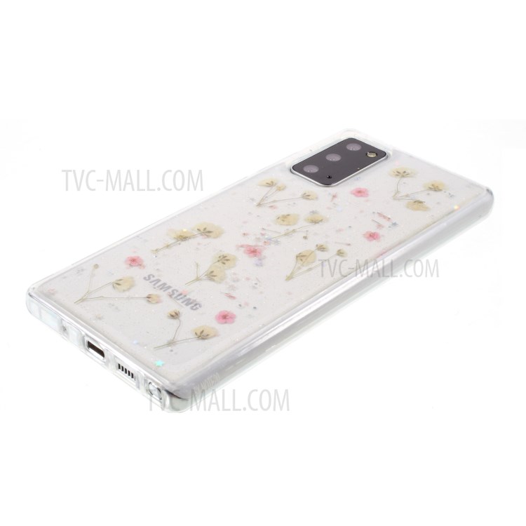 Flower Pattern Epoxy TPU Case for Samsung Galaxy Note20/Note20 5G - Pink-5