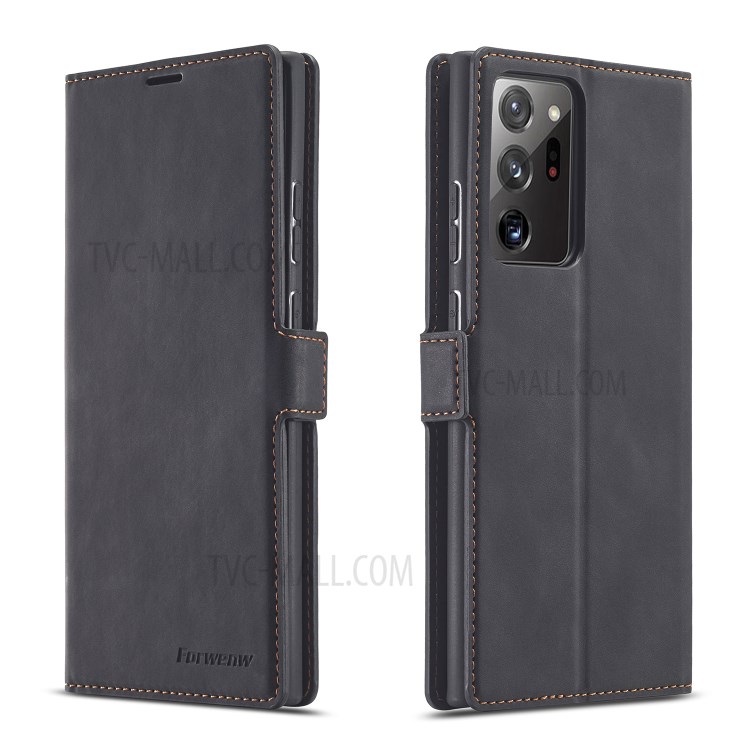 FORWENW Fantasy Series Silky Touch Leather Case for Samsung Galaxy Note20 Ultra 5G / Galaxy Note20 Ultra - Black-1