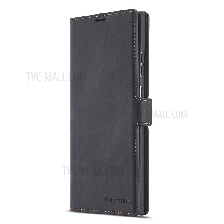 FORWENW Fantasy Series Silky Touch Leather Case for Samsung Galaxy Note20 Ultra 5G / Galaxy Note20 Ultra - Black-2