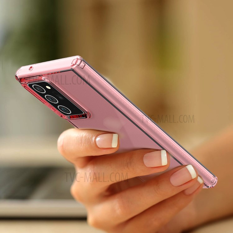 Transparent Solid Color Soft TPU Case for Samsung Galaxy Note20 Ultra/Note20 Ultra 5G - Pink-4