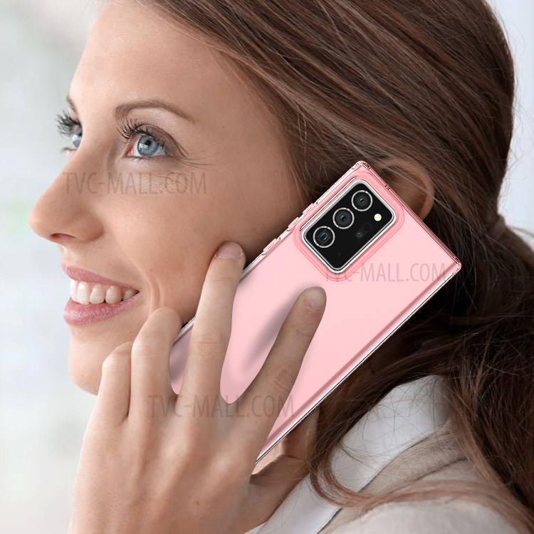 Transparent Solid Color Soft TPU Case for Samsung Galaxy Note20 Ultra/Note20 Ultra 5G - Pink-5