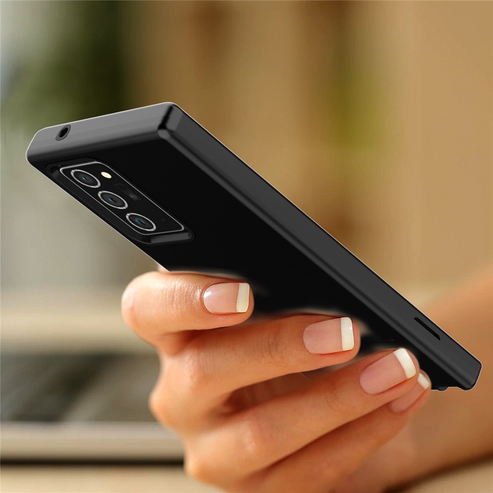Rubberized Thicken TPU + PC Hybrid Case for Samsung Galaxy Note20 Ultra/Note20 Ultra 5G - All Black-6