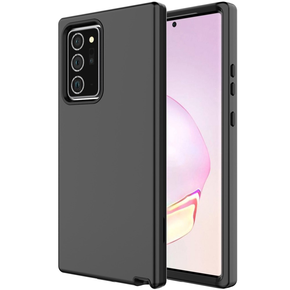 Rubberized Thicken TPU + PC Hybrid Case for Samsung Galaxy Note20 Ultra/Note20 Ultra 5G - All Black-7