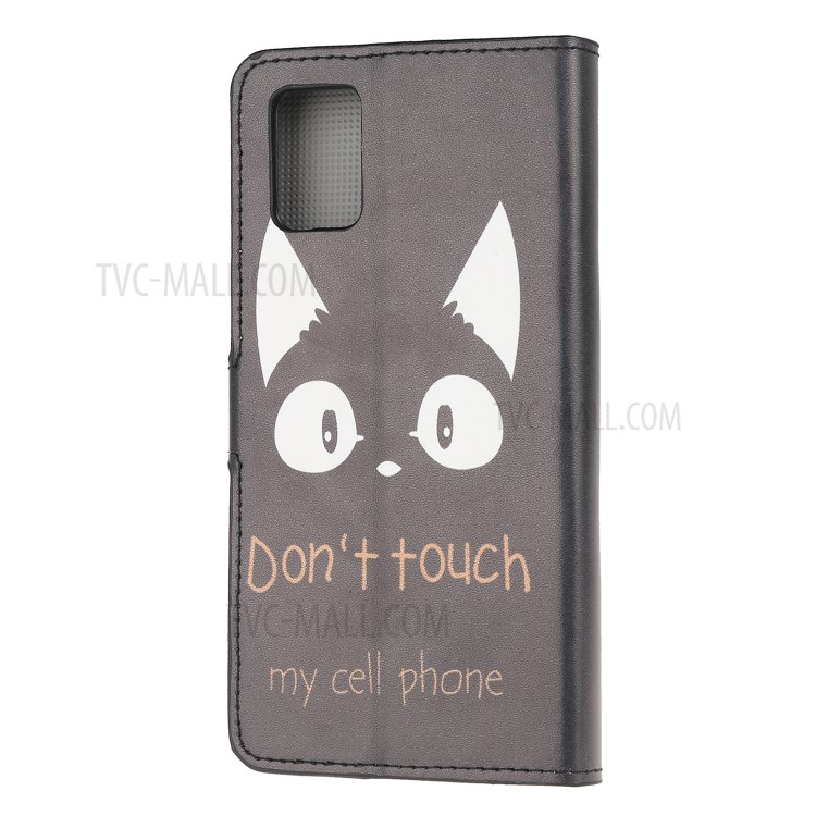 Pattern Printing Wallet Leather Phone Cover Case forSamsung Galaxy M31s - Don't Touch My Phone-2
