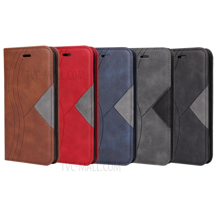 Auto-absorbed Splicing Design PU Leather + TPU Cover for Samsung Galaxy A21s - Black-12