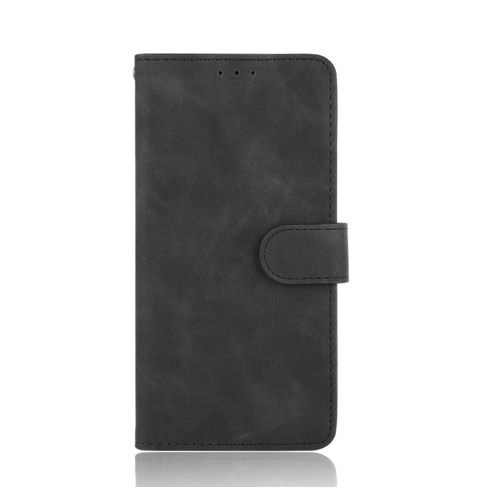 Skin-touch Wallet Stand Leather Flip Cover Case for Samsung Galaxy A21s - Black-3