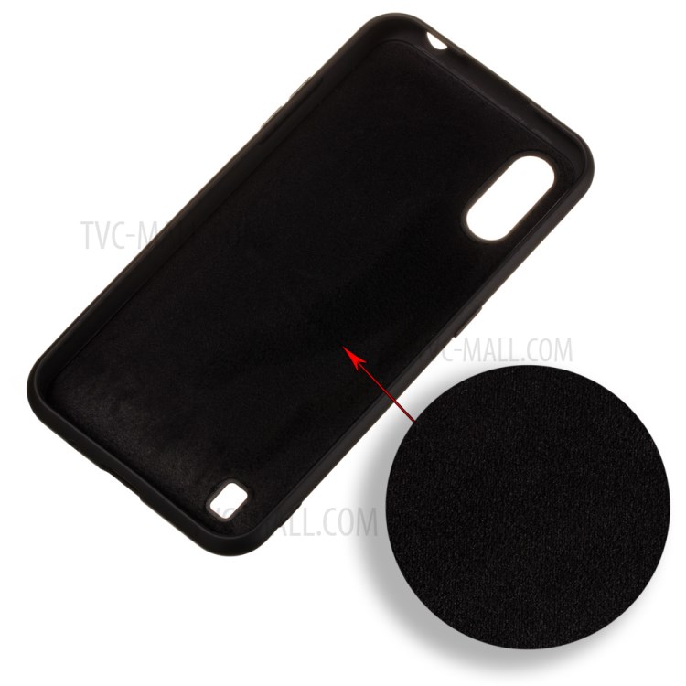 Liquid Silicone Soft Case for Samsung Galaxy M01 - Black-3