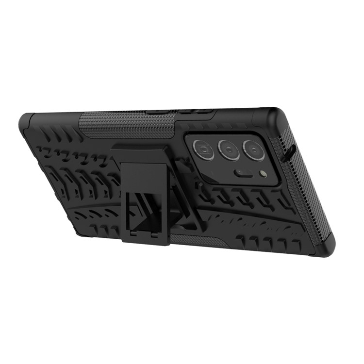 Arrefecer Pneu Kickstand PC + TPU 2 Em 1 Caixa Do Telefone Para Samsung Galaxy Note20 Ultra-/ Note20 Ultra-5G - Preto-7