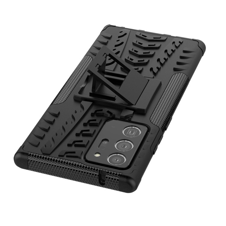 Arrefecer Pneu Kickstand PC + TPU 2 Em 1 Caixa Do Telefone Para Samsung Galaxy Note20 Ultra-/ Note20 Ultra-5G - Preto-8