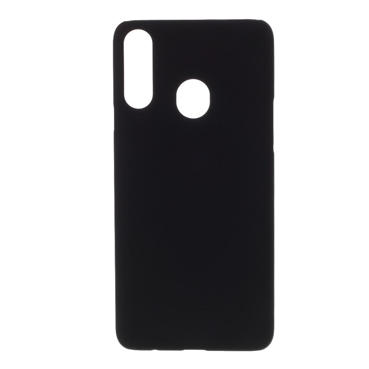 Rubberized Hard PC Case Shell for Samsung Galaxy A20s - Black-1