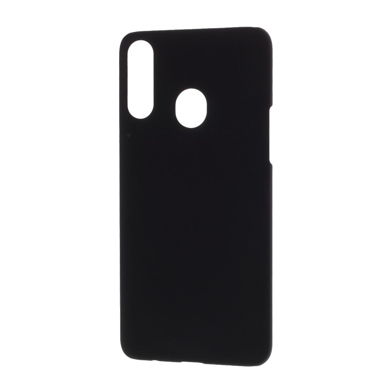 Rubberized Hard PC Case Shell for Samsung Galaxy A20s - Black-2