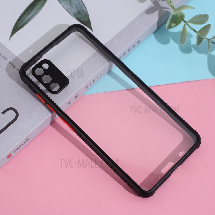 Clear PC + TPU Phone Case Cover for Samsung Galaxy A41 (Global Version) - Black-1