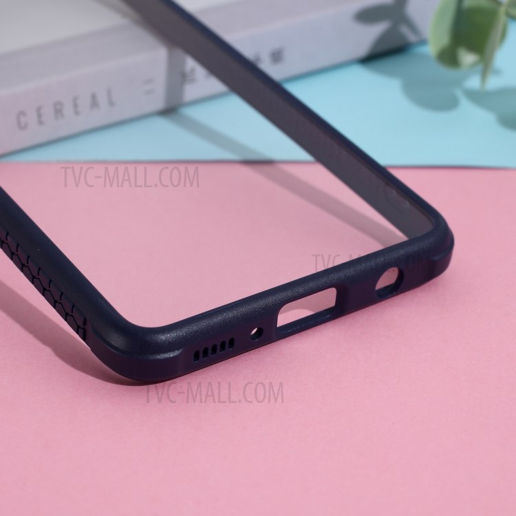 Clear PC + TPU Phone Case Cover for Samsung Galaxy A41 (Global Version) - Dark Blue-3
