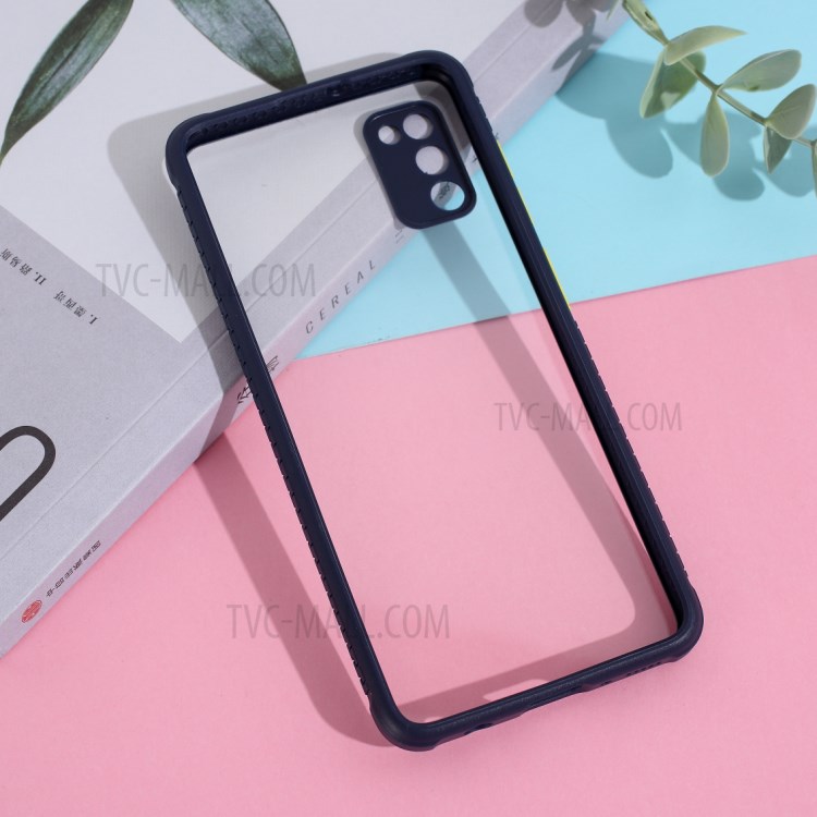 Clear PC + TPU Phone Case Cover for Samsung Galaxy A41 (Global Version) - Dark Blue-4