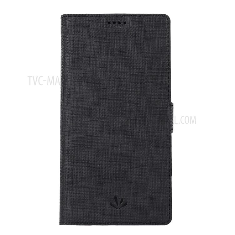 VILI DMK Cross Texture Double Magnetic Clasp Leather Wallet Covering Case for Samsung Galaxy Note 20/Note 20 5G - Black-5