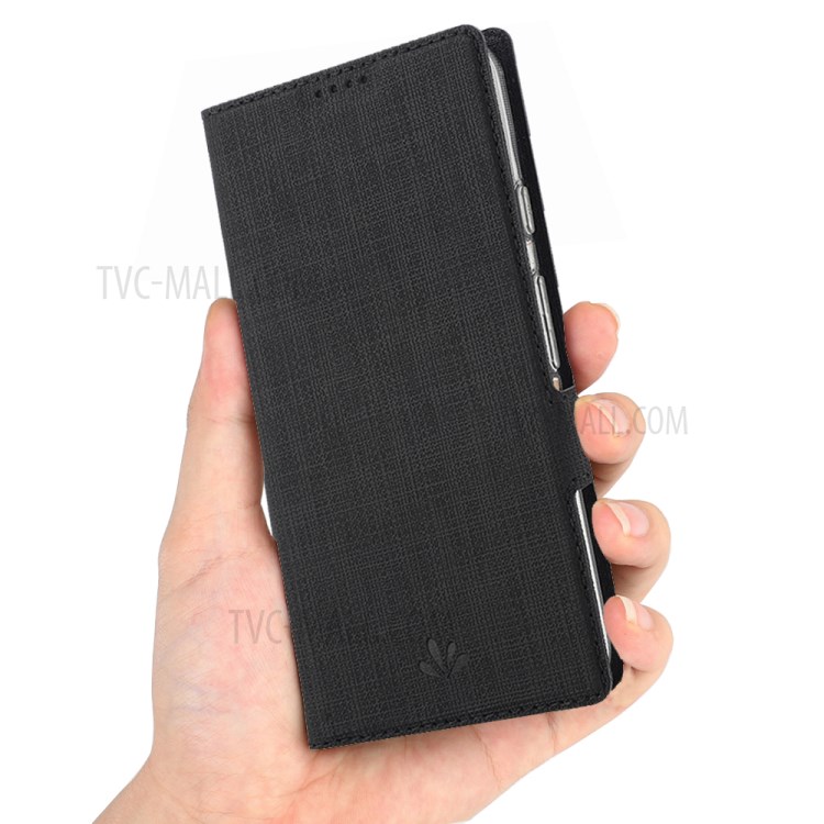 VILI DMK Cross Texture Double Magnetic Clasp Leather Wallet Covering Case for Samsung Galaxy Note 20/Note 20 5G - Black-7