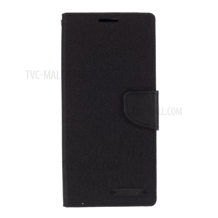 MERCURY GOOSPERY Canvas Leather Wallet Shell for Samsung Galaxy Note20 Ultra/Note20 Ultra 5G - Black-2