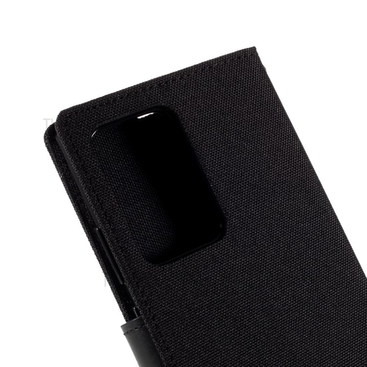 MERCURY GOOSPERY Canvas Leather Wallet Shell for Samsung Galaxy Note20 Ultra/Note20 Ultra 5G - Black-4
