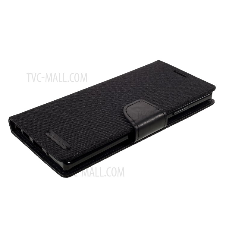MERCURY GOOSPERY Canvas Leather Wallet Shell for Samsung Galaxy Note20 Ultra/Note20 Ultra 5G - Black-5