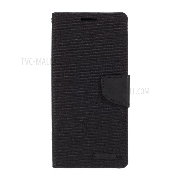 MERCURY GOOSPERY Canvas Leather Wallet Case for Samsung Galaxy Note 20/Note 20 5G - Black-2