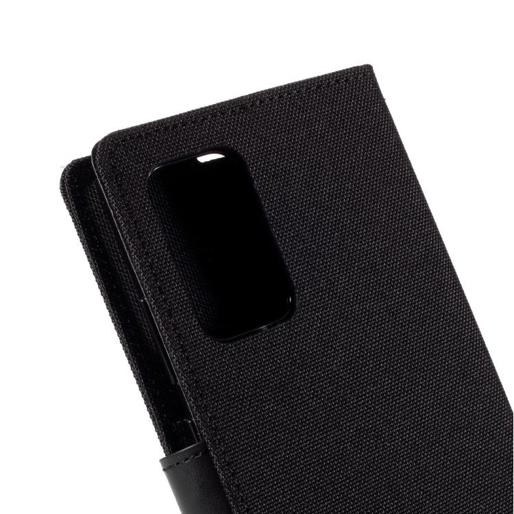 MERCURY GOOSPERY Canvas Leather Wallet Case for Samsung Galaxy Note 20/Note 20 5G - Black-4