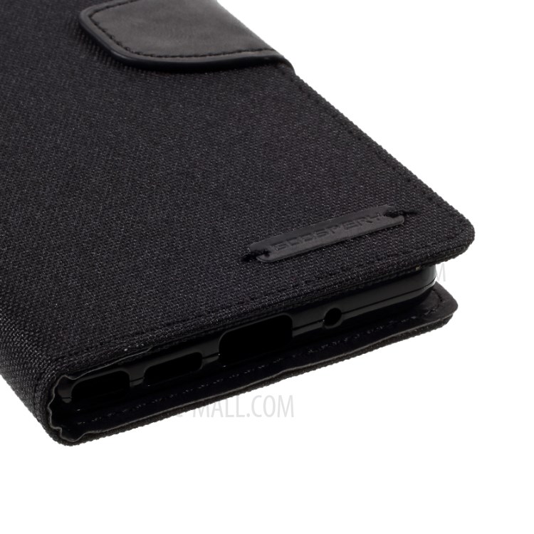 MERCURY GOOSPERY Canvas Leather Wallet Case for Samsung Galaxy Note 20/Note 20 5G - Black-6